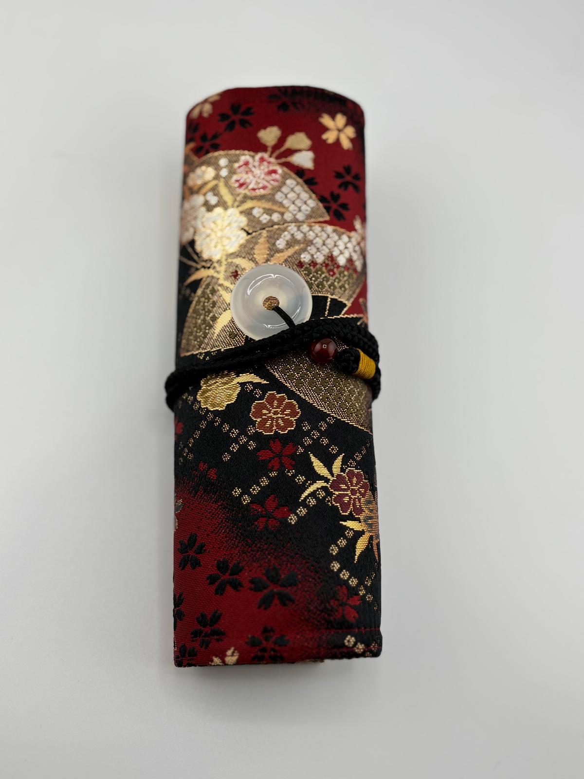 Hand-Made Silk Pen Pouch - In Echoed Time 撫今追昔