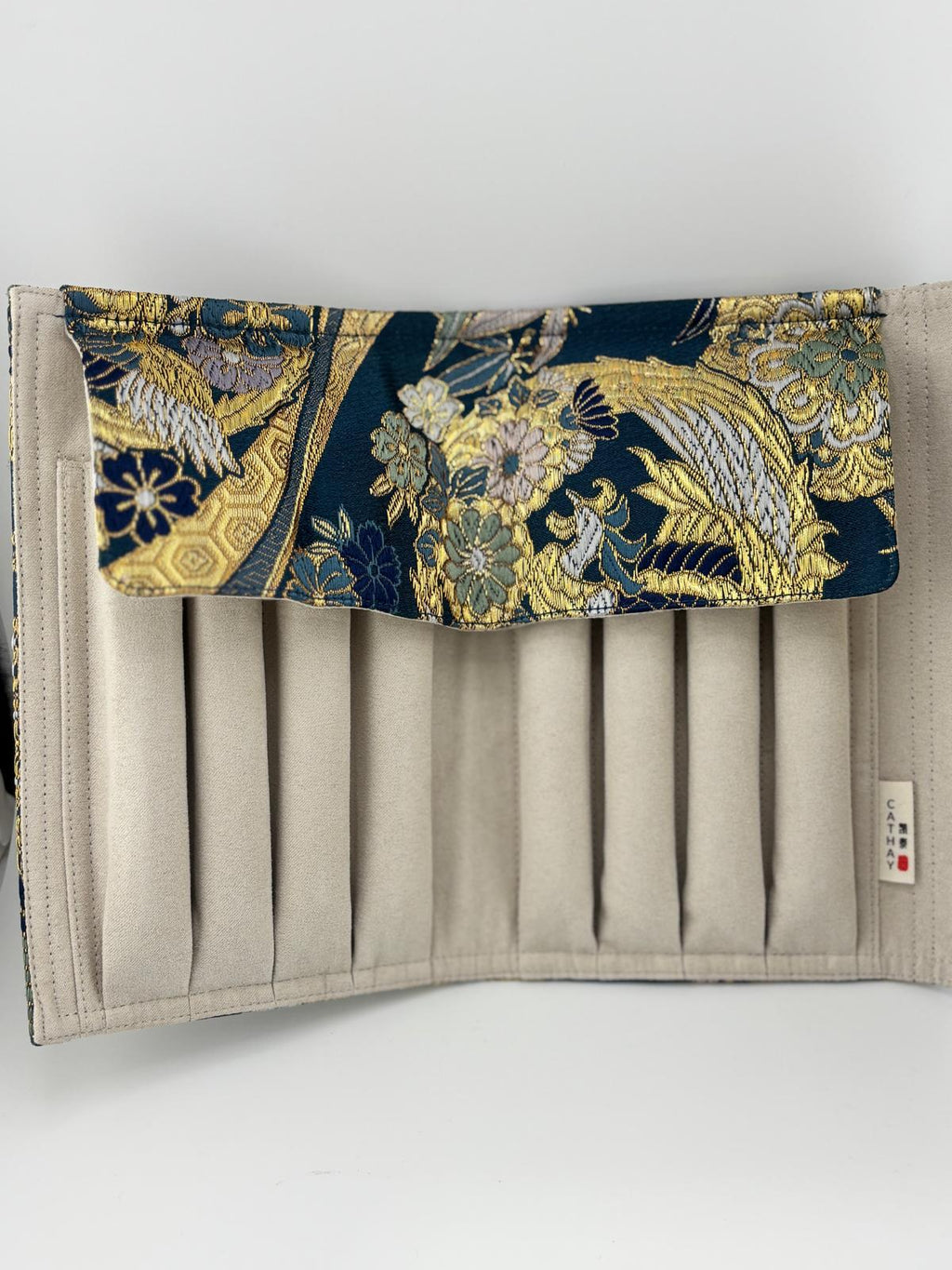 Hand-Made Silk Pen Pouch - In Sunborn Phoenix 丹鳳朝陽